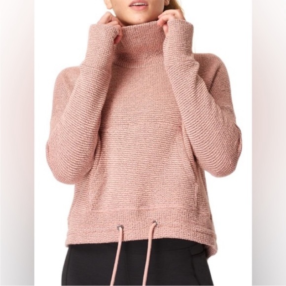 Sweaty Betty Tops - Sweaty Betty restful boucle mock neck crop size xl